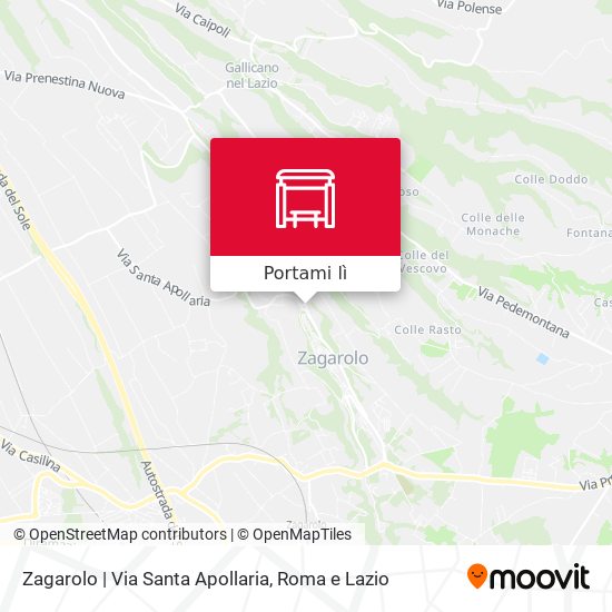 Mappa Zagarolo | Via Santa Apollaria