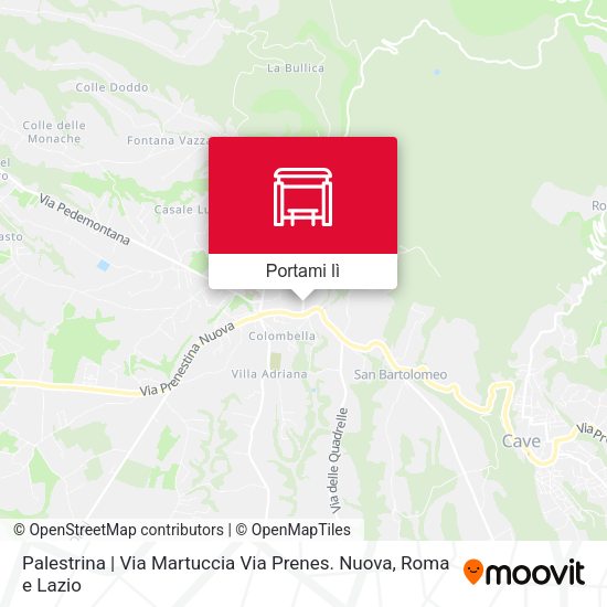 Mappa Palestrina | Via Martuccia Via Prenes. Nuova