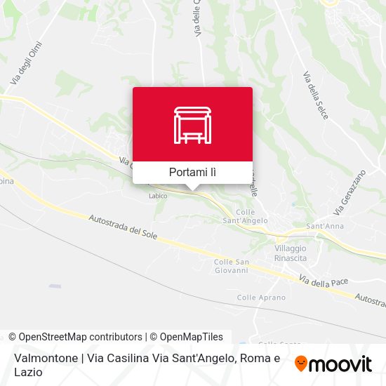Mappa Valmontone | Via Casilina Via Sant'Angelo