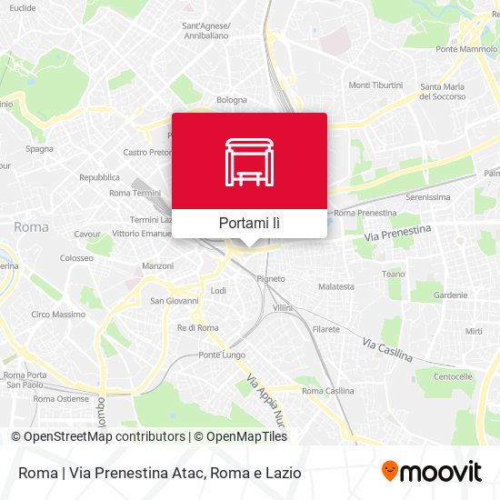 Mappa Roma | Via Prenestina Atac