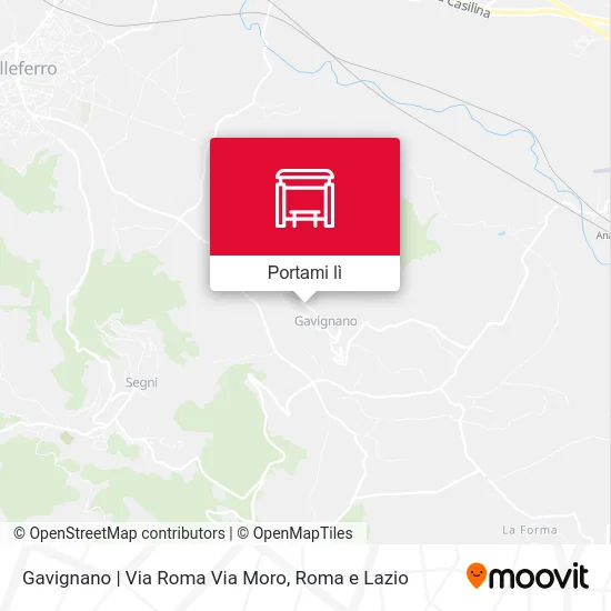Mappa Gavignano | Via Roma Via Moro