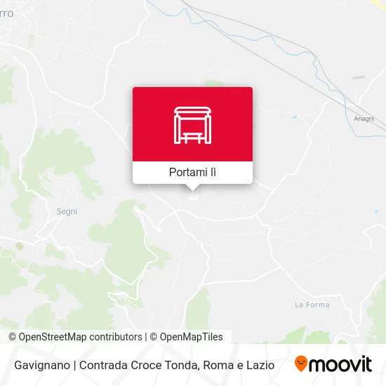 Mappa Gavignano | Contrada Croce Tonda