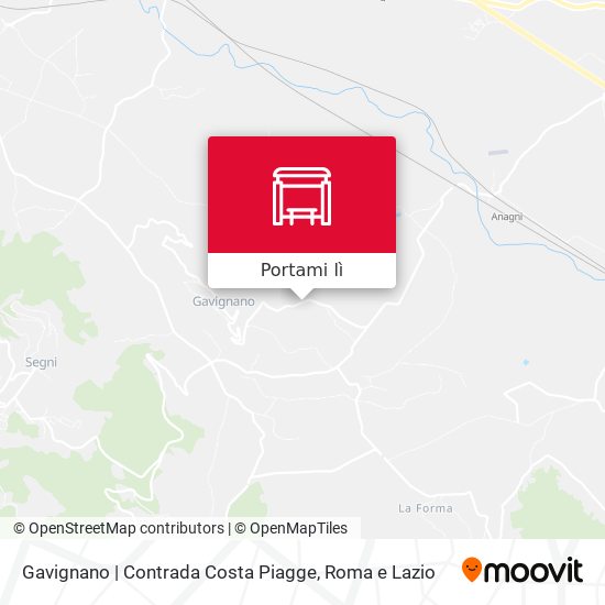 Mappa Gavignano | Contrada Costa Piagge