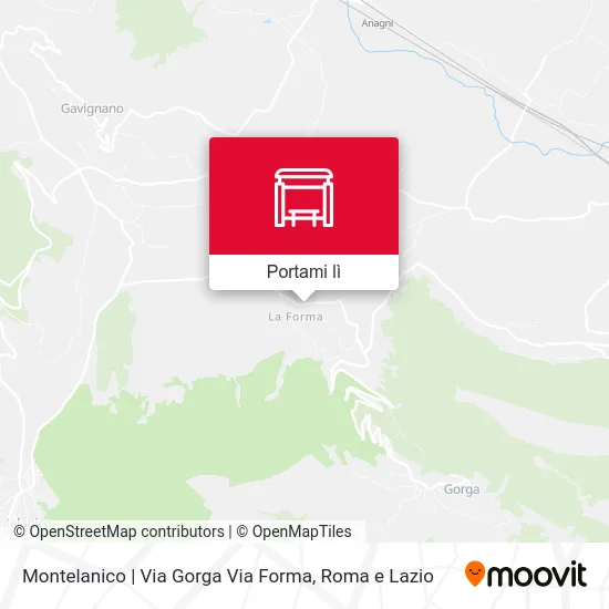 Mappa Montelanico | Via Gorga Via Forma