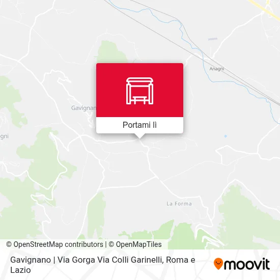 Mappa Gavignano | Via Gorga Via Colli Garinelli