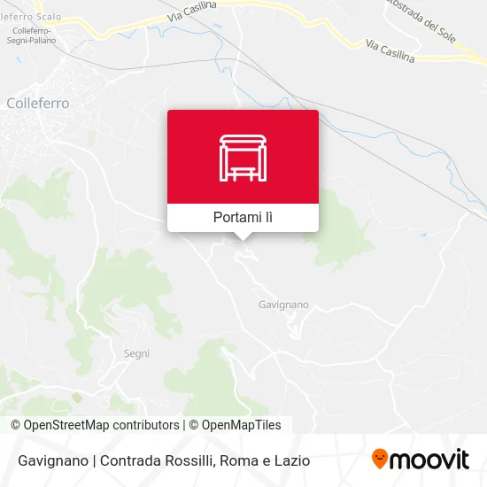 Mappa Gavignano | Contrada Rossilli