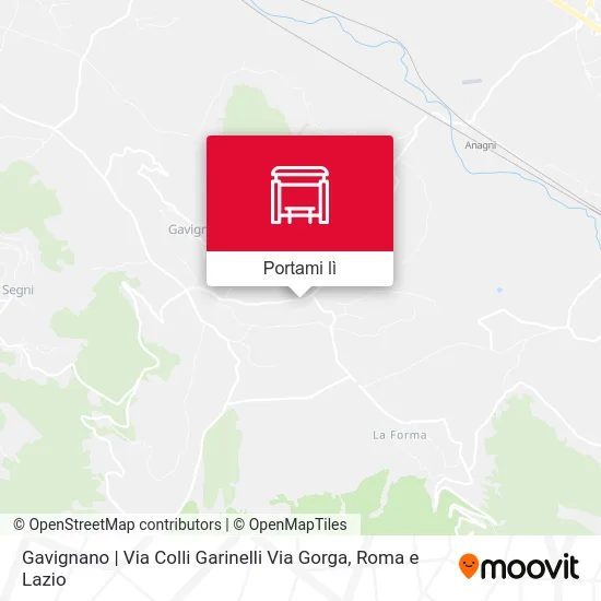 Mappa Gavignano | Via Colli Garinelli Via Gorga