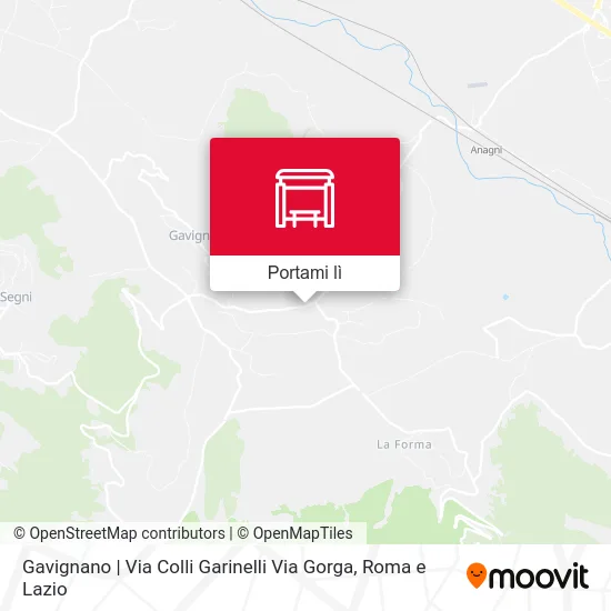 Mappa Gavignano | Via Colli Garinelli Via Gorga