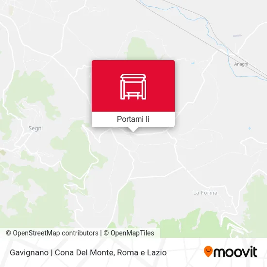 Mappa Gavignano | Cona Del Monte