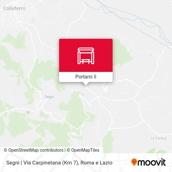 Mappa Segni | Via Carpinetana (Km 7)