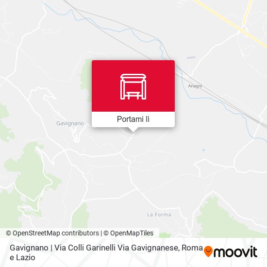 Mappa Gavignano | Via Colli Garinelli Via Gavignanese