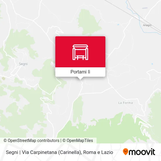 Mappa Segni | Via Carpinetana (Carinella)