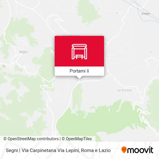 Mappa Segni | Via Carpinetana Via Lepini