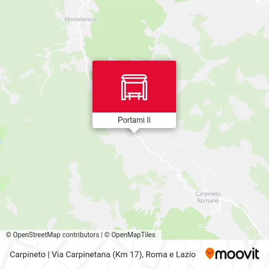 Mappa Carpineto | Via Carpinetana (Km 17)