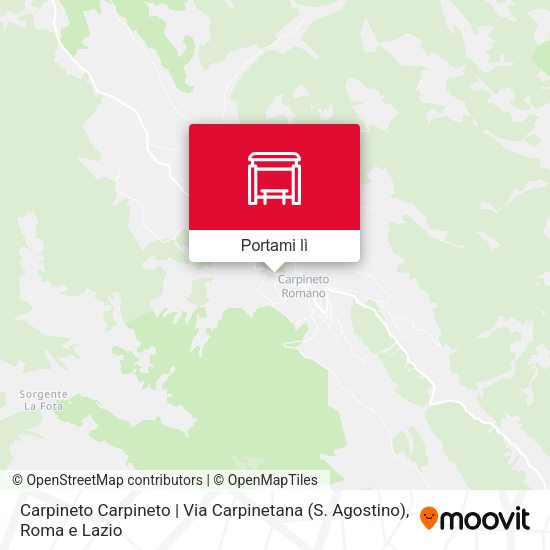 Mappa Carpineto Carpineto | Via Carpinetana (S. Agostino)