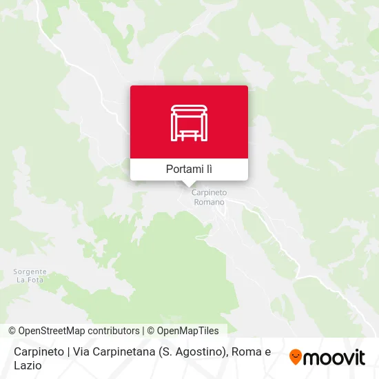 Mappa Carpineto | Via Carpinetana (S. Agostino)