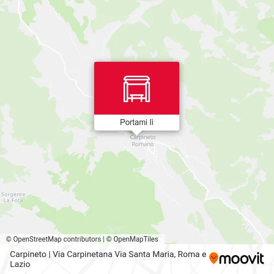 Mappa Carpineto | Via Carpinetana Via Santa Maria