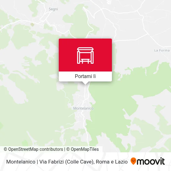 Mappa Montelanico | Via Fabrizi (Colle Cave)