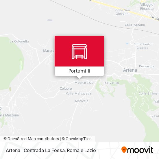 Mappa Artena | Contrada La Fossa