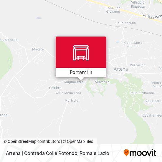 Mappa Artena | Contrada Colle Rotondo