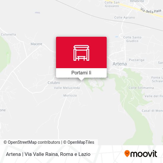 Mappa Artena | Via Valle Raina