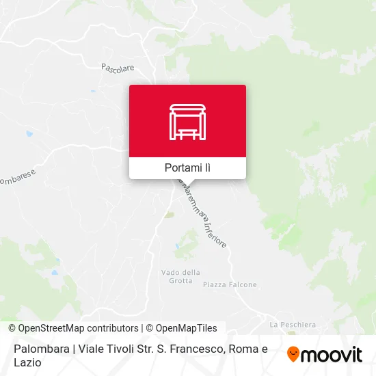 Mappa Palombara | Viale Tivoli Str. S. Francesco
