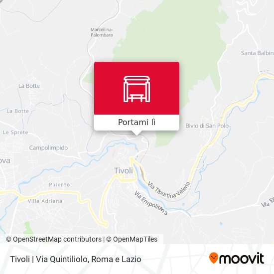 Mappa Tivoli | Via Quintiliolo