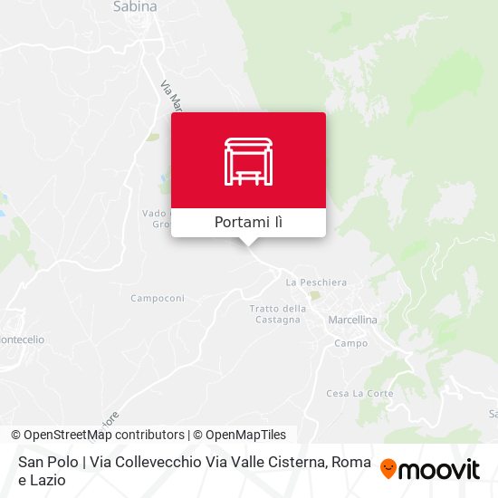 Mappa San Polo | Via Collevecchio Via Valle Cisterna