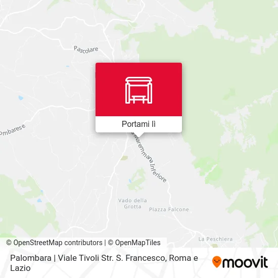 Mappa Palombara | Viale Tivoli Str. S. Francesco