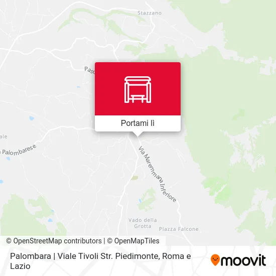 Mappa Palombara | Viale Tivoli Str. Piedimonte
