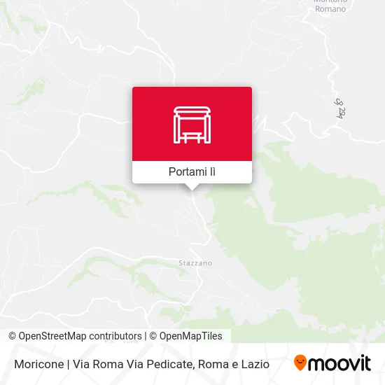 Mappa Moricone | Via Roma Via Pedicate