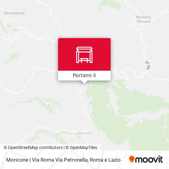 Mappa Moricone | Via Roma Via Petronella