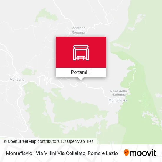 Mappa Monteflavio | Via Villini Via Collelato