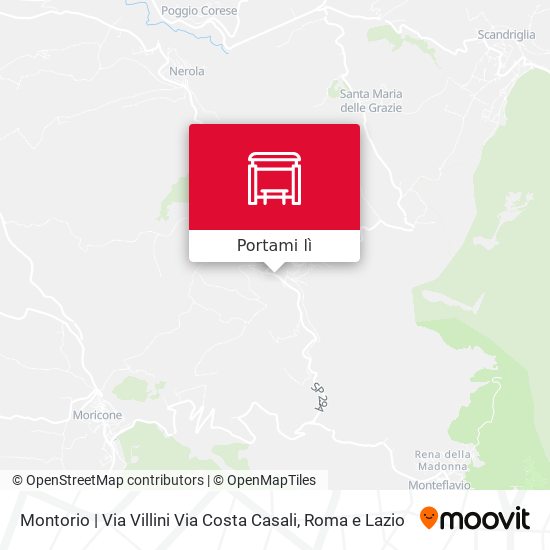 Mappa Montorio | Via Villini Via Costa Casali