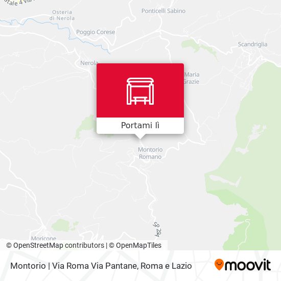 Mappa Montorio | Via Roma Via Pantane