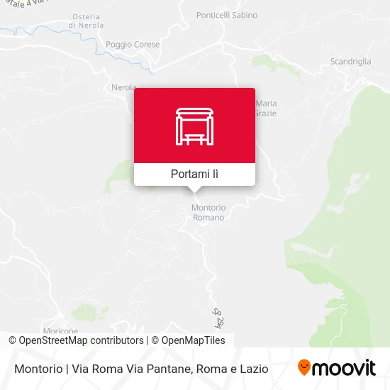 Mappa Montorio | Via Roma Via Pantane