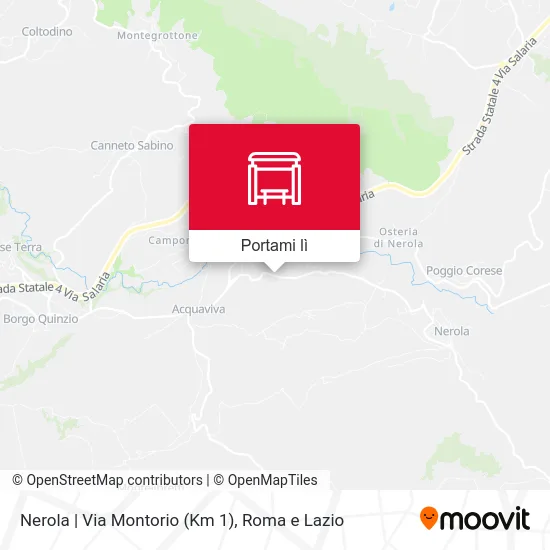 Mappa Nerola | Via Montorio (Km 1)