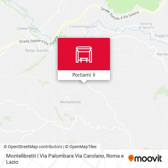 Mappa Montelibretti | Via Palombara Via Carolano