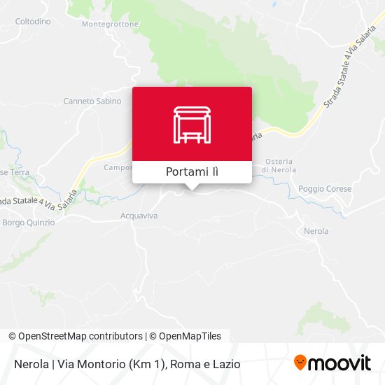 Mappa Nerola | Via Montorio (Km 1)