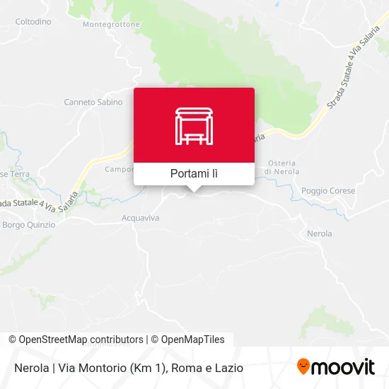 Mappa Nerola | Via Montorio (Km 1)