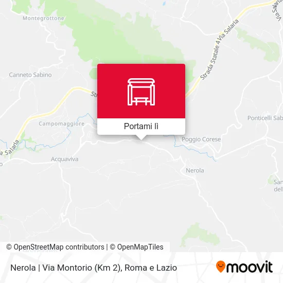 Mappa Nerola | Via Montorio (Km 2)