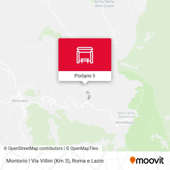 Mappa Montorio | Via Villini (Km 3)