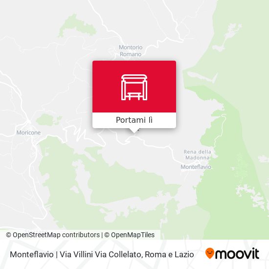Mappa Monteflavio | Via Villini Via Collelato