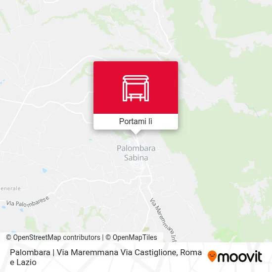 Mappa Palombara | Via Maremmana Via Castiglione