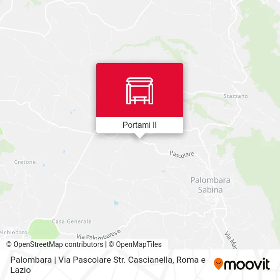 Mappa Palombara | Via Pascolare Str. Cascianella