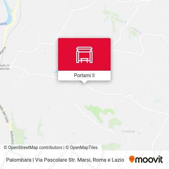Mappa Palombara | Via Pascolare Str. Marsi