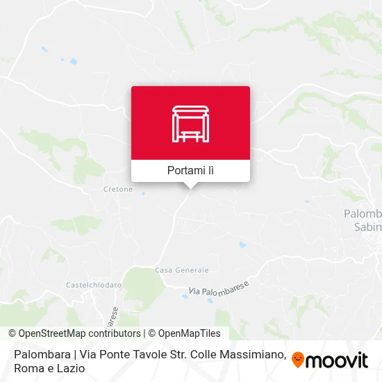 Mappa Palombara | Via Ponte Tavole Str. Colle Massimiano
