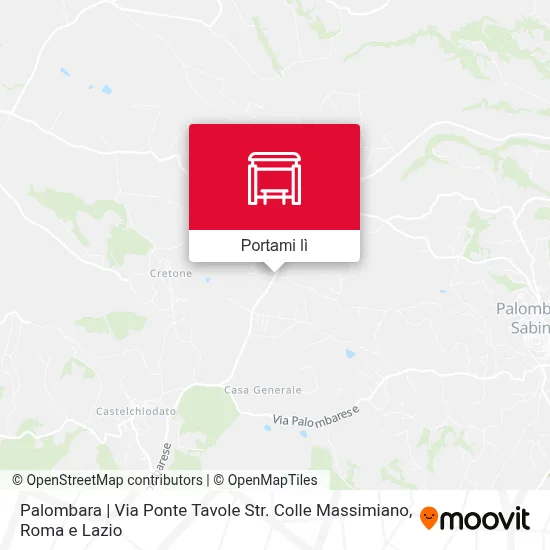 Mappa Palombara | Via Ponte Tavole Str. Colle Massimiano