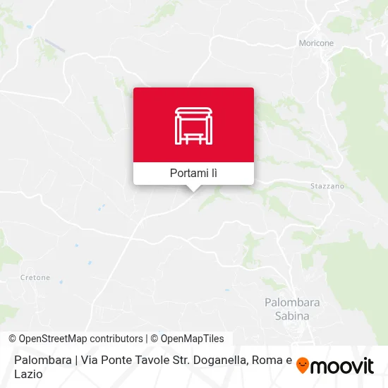 Mappa Palombara | Via Ponte Tavole Str. Doganella