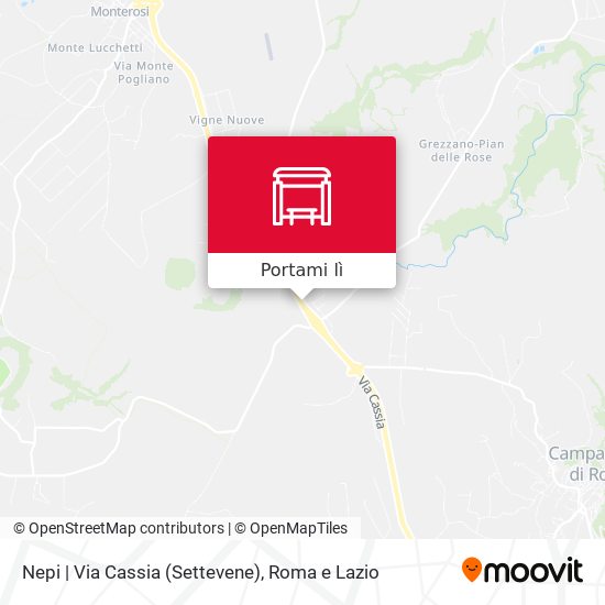 Mappa Nepi | Via Cassia (Settevene)